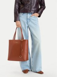 GINO ROSSI Torebka C-LDA9167A Brązowy. Brązowe shopper Gino Rossi, bez wzorów, ze skóry, bez dodatków. Za 229.99 zł.