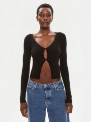 Brave Soul Kardigan LKC-273SASHAF Czarny Slim Fit. Czarne kardigany Brave Soul, l, bez wzorów, z syntetyku. Za 99.99 zł.