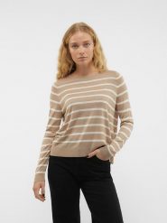 Vero Moda Sweter w kolorze beżowym rozmiar: XS. Brązowe swetry Vero Moda, xs, bez wzorów, bez ramiączek. Za 41.79 zł.