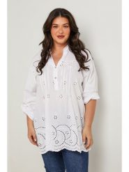 Curvy Lady Tunika w kolorze białym rozmiar: 48/50. Białe tuniki Curvy Lady, bez wzorów, klasyczne, bez kołnierzyka, bez ramiączek. Za 118.84 zł.