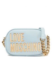 LOVE MOSCHINO Torebka JC4026PP1MKD0712 Błękitny. Niebieskie listonoszki Love Moschino, bez wzorów, ze skóry, bez dodatków. Za 519.99 zł.