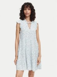 Vero Moda Sukienka letnia Alba 10342656 Niebieski jasny Regular Fit. Niebieskie sukienki Vero Moda, na lato, xl, bez wzorów, z wiskozy, bez kołnierzyka, bez ramiączek. Za 111.99 zł.