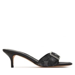 Klapki Coach. Czarne klapki Coach, bez wzorów, bez obcasa. Za 889.99 zł.