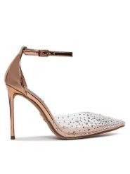 Steve Madden Szpilki Ravaged Sandal SM11002564 SM11002564-686 Różowy. Czerwone szpilki Steve Madden, bez wzorów, ze skóry, bez obcasa, na szpilce, bez zapięcia. Za 319.99 zł.
