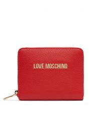 LOVE MOSCHINO Duży Portfel Damski JC5702PP1NLD0500 Czerwony. Czerwone portfele Love Moschino, bez wzorów, ze skóry. Za 419.99 zł.