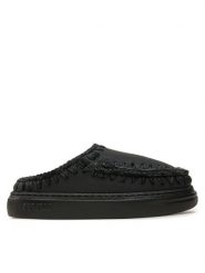Mou Kapcie Eskimo Bold Clog FW411010B Czarny. Czarne obuwie domowe Mou, bez wzorów, ze skóry, bez zapięcia. Za 939.99 zł.