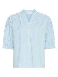 MOSS COPENHAGEN Bluzka w kolorze błękitnym rozmiar: XL. Niebieskie bluzki Moss Copenhagen, xl, bez wzorów, z bawełny, bez kołnierzyka, bez ramiączek. Za 139.95 zł.