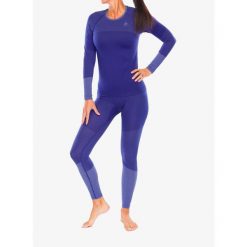 Bielizna termoaktywna damska Odlo Fundamentals Performance Warm Set Long. Niebieskia bielizna sportowa Odlo, bez wzorów. Za 297.09 zł.