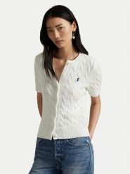 Polo Ralph Lauren Kardigan 211966720001 Biały Slim Fit. Białe kardigany Polo Ralph Lauren, xxl, bez wzorów, z bawełny. Za 649.99 zł.