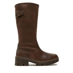 Kozaki Jana. Brązowe kozaki JANA, bez obcasa, na płaskiej podeszwie, bez zapięcia. Za 449.99 zł.