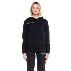 Bluza z bawełna z kaptur na co dzień na siłownię. Czarne bluzy LEONE 1947 APPAREL, xs, bez wzorów, z bawełny, bez kaptura. W wyprzedaży za 212.61 zł.