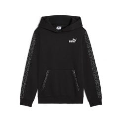 Młodzieżowa bluza z kapturem Essentials ze zwierzęcym wzorem PUMA. Czarna bluzy Puma, m, bez wzorów, z dzianiny, z kapturem. Za 217.75 zł.