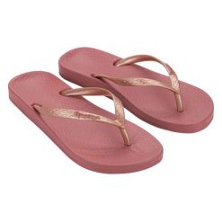 Japonki damskie Ipanema Anat Tan. Czerwone klapki Ipanema, bez wzorów, bez obcasa. Za 69.99 zł.