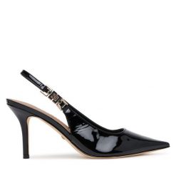Szpilki Guess. Czarne szpilki Guess, z aplikacjami, bez obcasa, na szpilce, bez zapięcia. Za 439.99 zł.