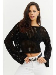 Cool and sexy Sweter w kolorze czarnym rozmiar: onesize. Czarne swetry Cool and sexy, bez wzorów, bez ramiączek. Za 45.95 zł.