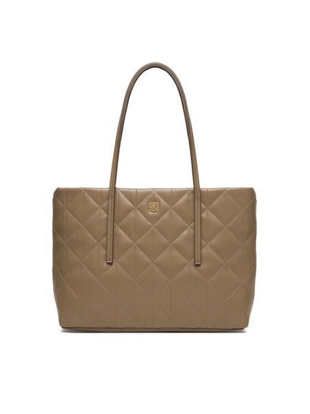 Calvin Klein Torebka Quilted Small Tote LV04F3325G Beżowy. Brązowe torebki klasyczne Calvin Klein, bez wzorów, ze skóry, bez dodatków. Za 649.99 zł.