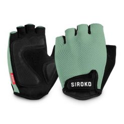 Rękawiczki rowerowe unisex Aero Green. Zielone rękawiczki SIROKO, bez wzorów, z nylonu, sportowe. Za 202.00 zł.