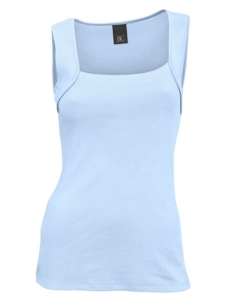 Heine Top w kolorze błękitnym rozmiar: 38. Niebieskie topy Heine, bez wzorów, z bawełny, bez kołnierzyka, bez ramiączek. Za 39.12 zł.