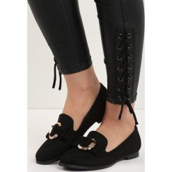 Czarne Mokasyny Royalty. Czarne mokasyny Born2be, bez wzorów, bez obcasa. Za 59.99 zł.