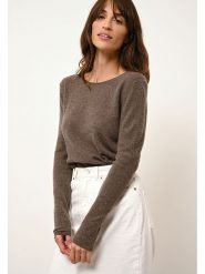 Just Cashmere Kaszmirowy sweter "Vivian" w kolorze brązowym rozmiar: M. Brązowe swetry Just Cashmere, m, bez wzorów, z kaszmiru, bez ramiączek. Za 348.08 zł.