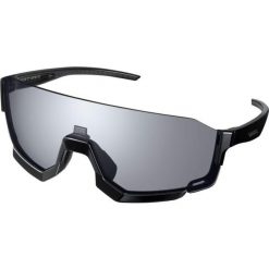 Okulary AEROLITE 2, czarne. Szare okulary przeciwsłoneczne Shimano, bez wzorów, z mikrofibry, sportowe. Za 425.85 zł.