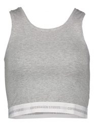 Copenhagen Studios Top w kolorze szarym rozmiar: L. Szare topy Copenhagen Studios, l, bez wzorów, bez kołnierzyka, bez ramiączek. Za 78.84 zł.