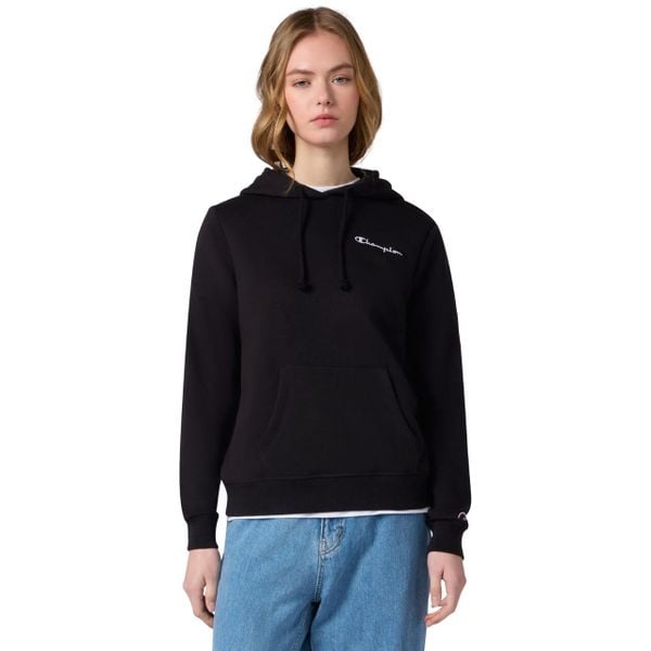 Bluza damska Champion z kapturem i kieszenią kangurka. Czarne bluzy Champion, xs, bez wzorów, z materiału, z kapturem. Za 205.99 zł.