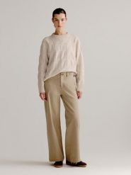 Josephine & Co Spodnie "Jelmer" w kolorze beżowym rozmiar: 42. Brązowe spodnie materiałowe Josephine & Co, bez wzorów, z materiału. Za 260.99 zł.