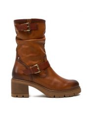 Pikolinos Botki W0B-8534C1 Brązowy. Brązowe botki Pikolinos, bez wzorów, ze skóry, bez obcasa, na słupku, bez zapięcia. Za 799.99 zł.