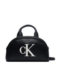 Calvin Klein Torebka Bold Ck Dome Crossbody LV04F3895G Czarny. Czarne torebki klasyczne Calvin Klein, bez wzorów, ze skóry, bez dodatków. Za 409.99 zł.