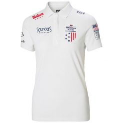 Damska koszulka polo Helly Hansen Crew Tech. Białe koszulki polo Helly Hansen, bez wzorów, bez kołnierzyka, bez ramiączek. Za 338.00 zł.
