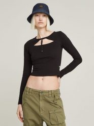 G-Star Koszulka w kolorze czarnym rozmiar: XL. Czarne bluzki G-Star, xl, bez wzorów, z bawełny, retro, bez kołnierzyka, bez ramiączek. Za 132.05 zł.