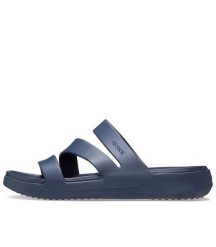 Klapki Crocs Getaway Strappy Z Klapkami Damskie. Niebieskie klapki Crocs, bez wzorów, z materiału, bez obcasa. Za 199.99 zł.