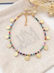 Atelier MIU Pozłacana bransoletka z elementami ozdobnymi rozmiar: onesize. Żółte bransoletki Atelier MIU, pozłacane. Za 34.99 zł.