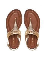 MICHAEL Michael Kors Klapki 40S5MAFS2M Złoty. Żółte klapki MICHAEL Michael Kors, bez wzorów, ze skóry, bez obcasa. Za 349.99 zł.
