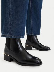 MEXX Botki CEO-HY25809-1 Czarny. Czarne botki Mexx, bez wzorów, ze skóry, bez obcasa, na słupku, bez zapięcia. Za 249.99 zł.