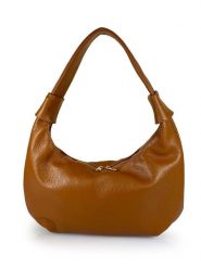 ORE10 Skórzana torebka "Brasi" w kolorze jasnobrązowym - 38 x 21 x 4 cm rozmiar: onesize. Brązowe torby na ramię ORE10, bez wzorów, z materiału, na ramię, bez dodatków. Za 217.99 zł.