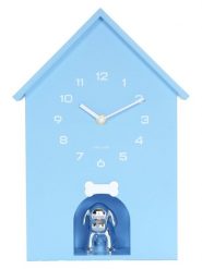 Karlsson Zegar ścienny "Doggy" w kolorze błękitnym - 24,9 x 27 x 9 cm rozmiar: onesize. Niebieskie, analogowe zegarki Karlsson, sztuczne. Za 117.99 zł.