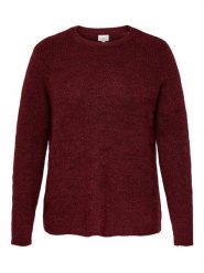 ONLY Sweter w kolorze bordowym rozmiar: S-42/44. Czerwone swetry Only, s, bez wzorów, ze splotem, bez ramiączek. Za 73.93 zł.