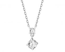 Naszyjnik srebrny z cyrkoniami. Szare naszyjniki Apart, z cyrkonią, srebrne. Za 159.00 zł.