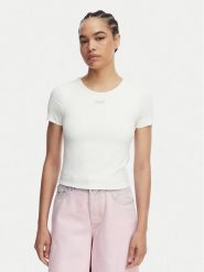 Tommy Jeans T-Shirt Athleisure Metal DW0DW22284 Biały Slim Fit. Białe t-shirty Tommy Jeans, l, bez wzorów, z jeansu, bez kołnierzyka, bez ramiączek. Za 209.99 zł.