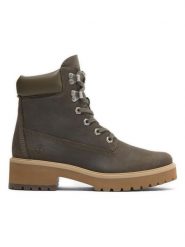 Timberland Skórzane botki "Carnaby Cool" w kolorze khaki rozmiar: 39. Brązowe botki Timberland, bez wzorów, bez obcasa, bez zapięcia. Za 462.29 zł.