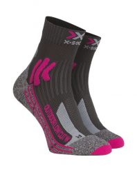 Skarpety trekkingowe damskie X-Socks Trek Outdoor Low Cut 4.0. Czerwone skarpety X Socks, bez wzorów, z materiału. Za 151.50 zł.