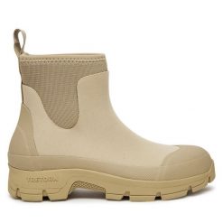 Botki Tretorn. Brązowe botki Tretorn, bez wzorów, bez obcasa, na płaskiej podeszwie, bez zapięcia. Za 699.99 zł.