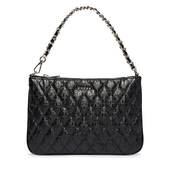 Torebka Guess. Czarne kopertówki Guess, z aplikacjami, bez dodatków. Za 264.99 zł.
