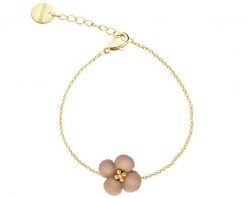 Bransoletka z mosiądzu pozłacana - kwiat. Bransoletki Artelioni, pozłacane. Za 99.00 zł.