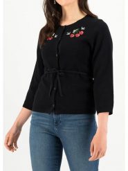 Blutsgeschwister Kardigan w kolorze czarnym rozmiar: XS. Czarne kardigany Blutsgeschwister, xs, bez wzorów, z bawełny. Za 53.04 zł.