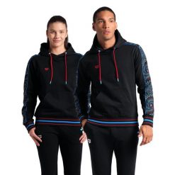 Bluza Arena Fireflow Hooded Sweat Inserts z kapturem. Czarne bluzy Arena, l, bez wzorów, z bawełny, z kapturem. Za 286.98 zł.