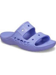 Crocs Klapki "Baya" w kolorze fioletowym rozmiar: 37/38. Różowe klapki Crocs, bez wzorów, z otwartym noskiem, bez obcasa. Za 110.04 zł.