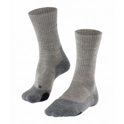 Skarpetki damskie Falke TK2 Wool. Szare skarpety Falke, bez wzorów, z materiału. Za 137.50 zł.